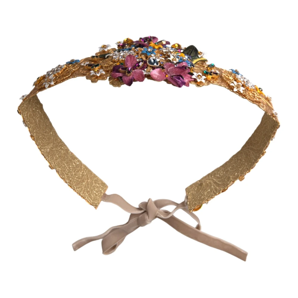 Dolce & Gabbana Bloemkristal versierde riem Multicolor Dames