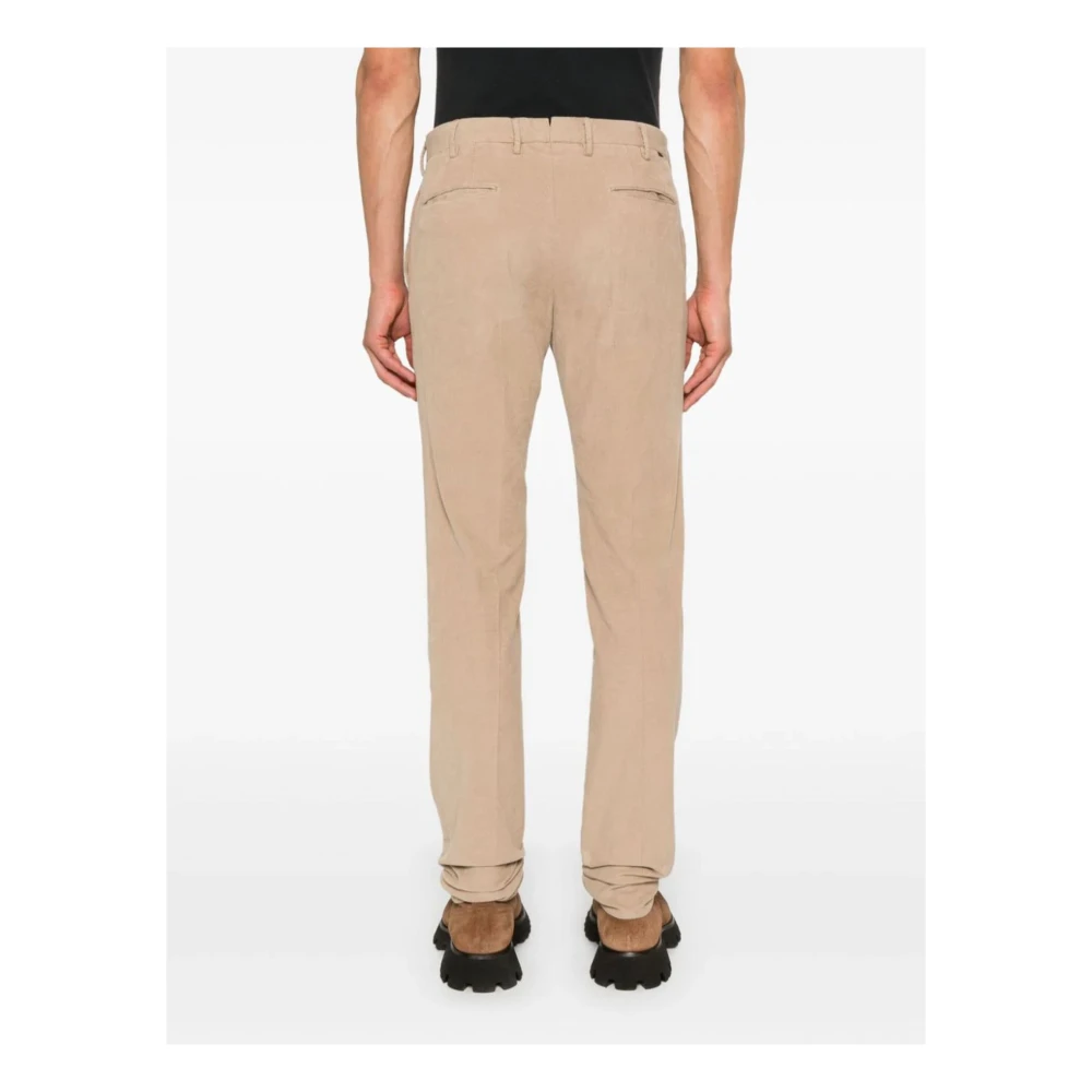 Incotex Beige Corduroy Slim-Fit Broek Beige Heren