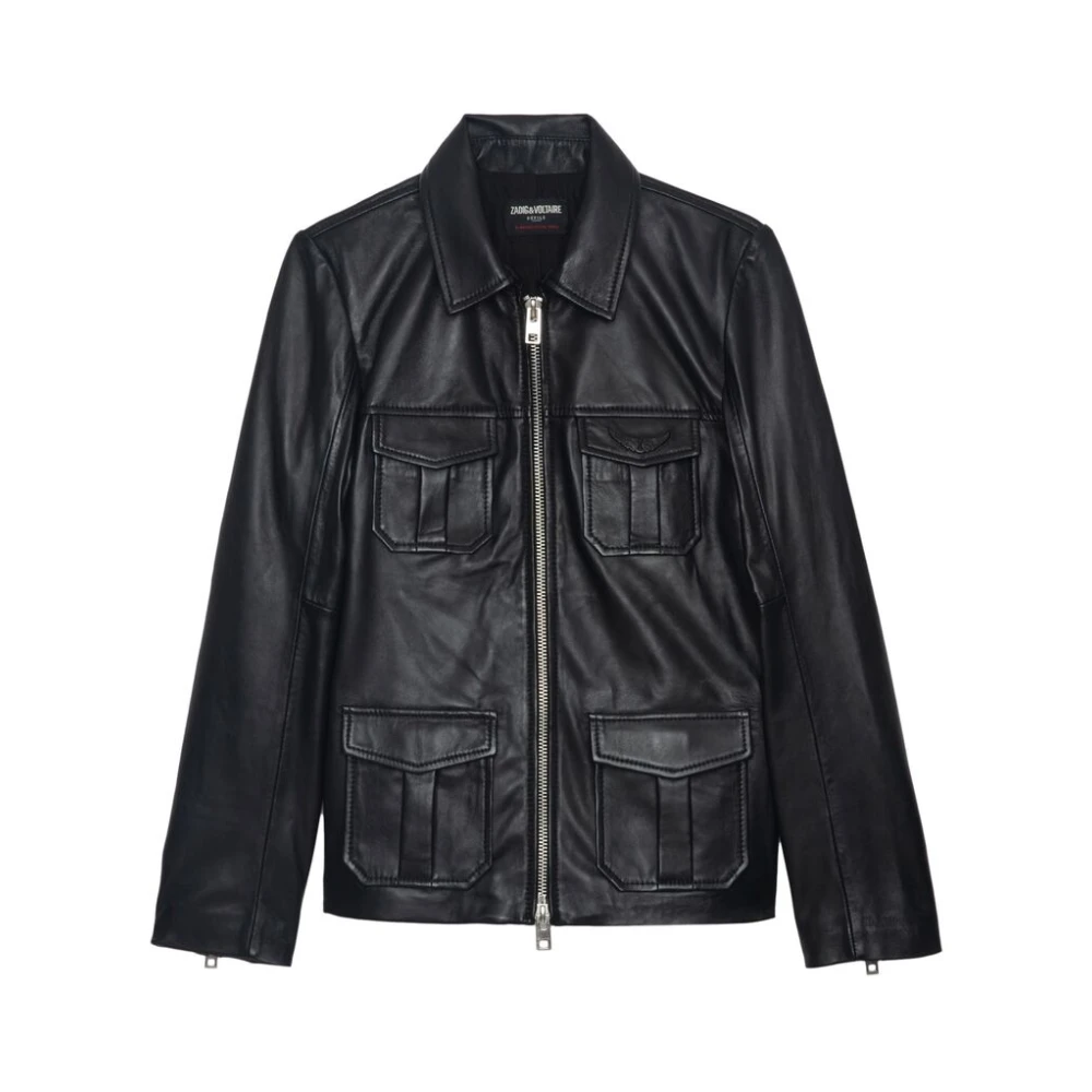 Zadig & Voltaire Zwarte rits voorkant buitenkleding jas Black Dames