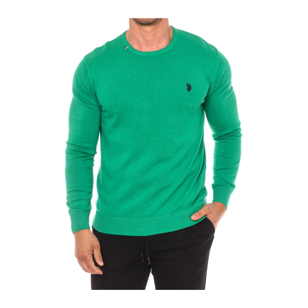 U.s. Polo Assn. Ronde Hals Lange Mouw Jersey Green Heren