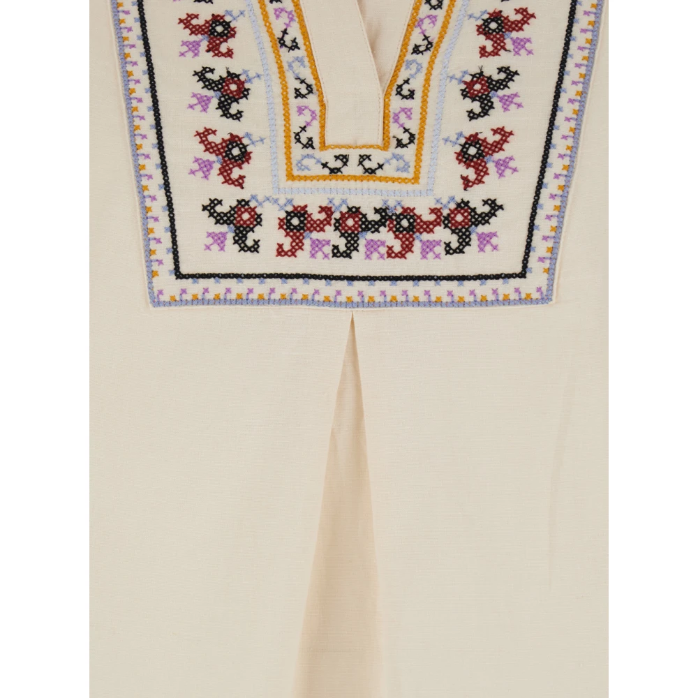 BA&SH Witte Blouse met Borduurwerk Beige Dames