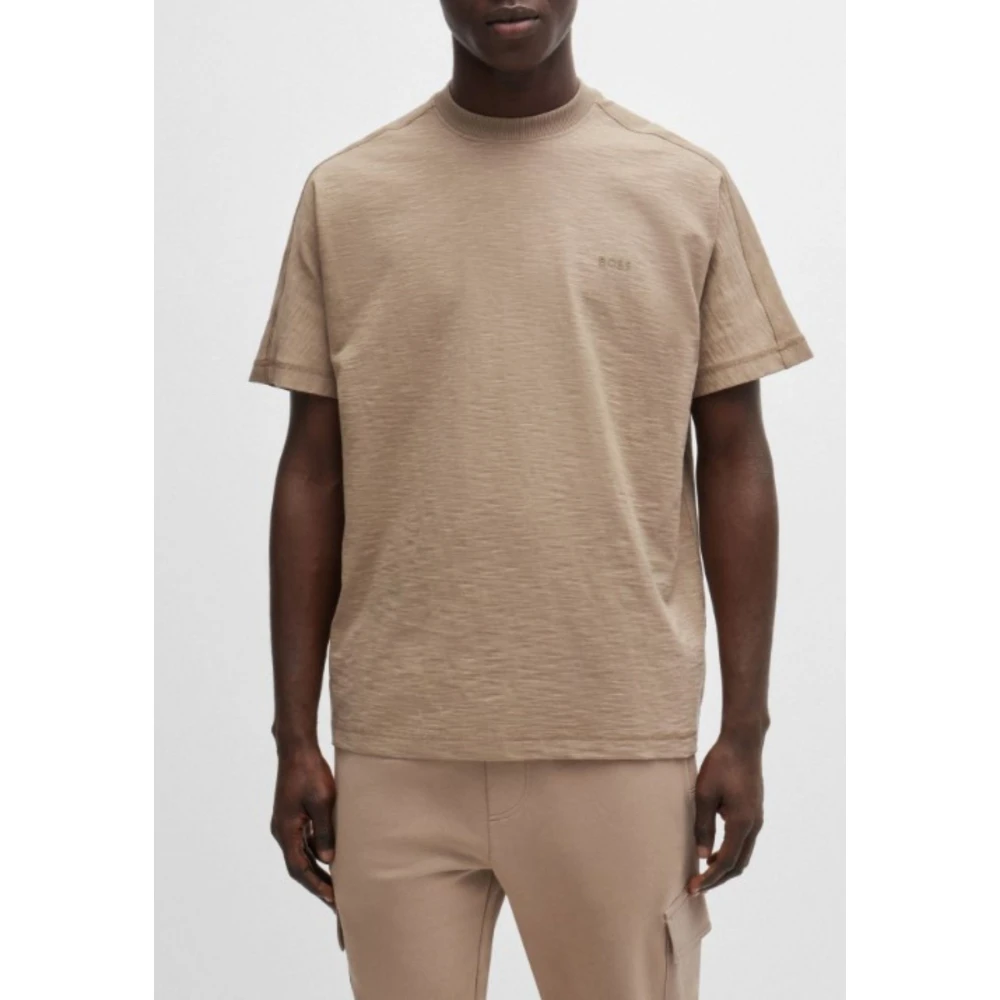 Hugo Boss Denim Heren T-shirt Beige Heren