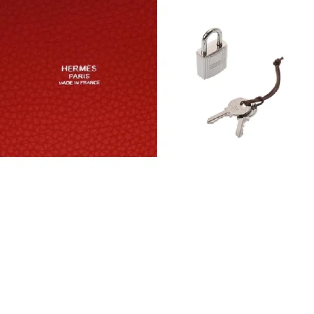 Hermès Vintage Pre-owned Leather handbags Red Dames
