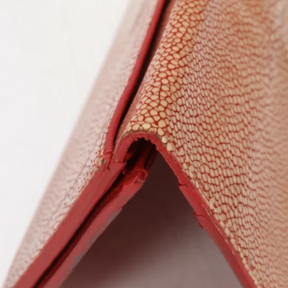 Bottega Veneta Vintage Pre-owned Leather wallets Orange Heren