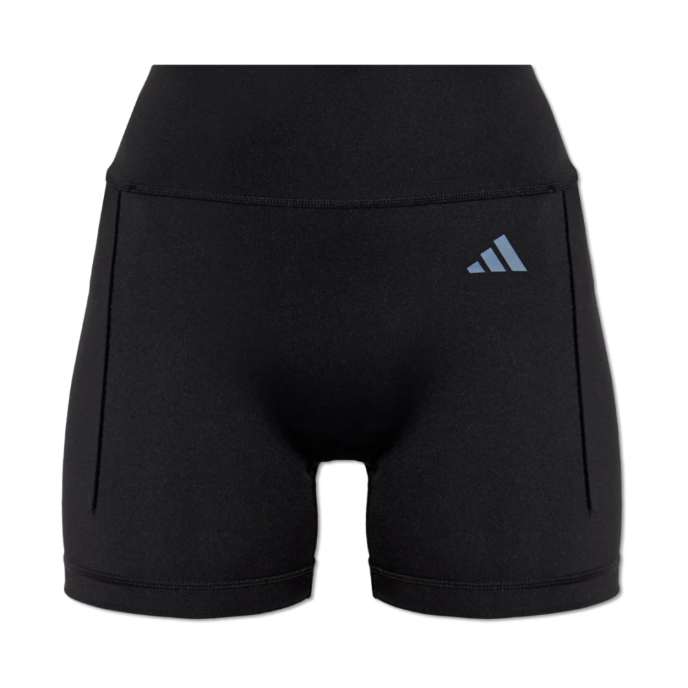 Adidas Kvinno Svart Träning Dam, L, Polyester, Optime Korta Träningsleggings