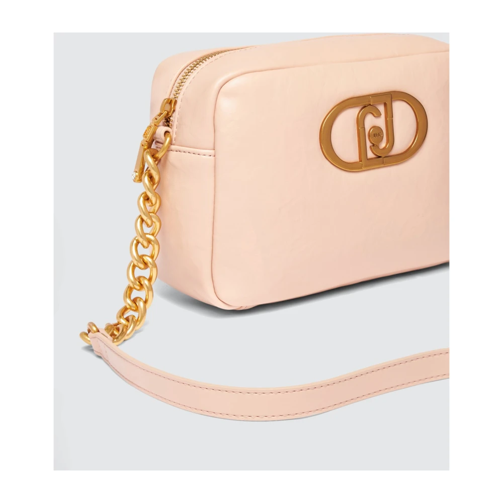Liu Jo Schoudertas met kettingriem en metalen letters Pink Dames