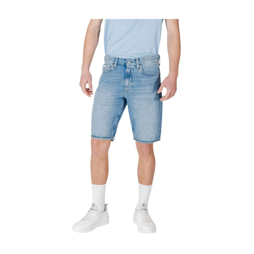 Calvin Klein Jeans Men's Blue Denim Shorts, W31, Regular J30j327513 Bermuda Shorts
