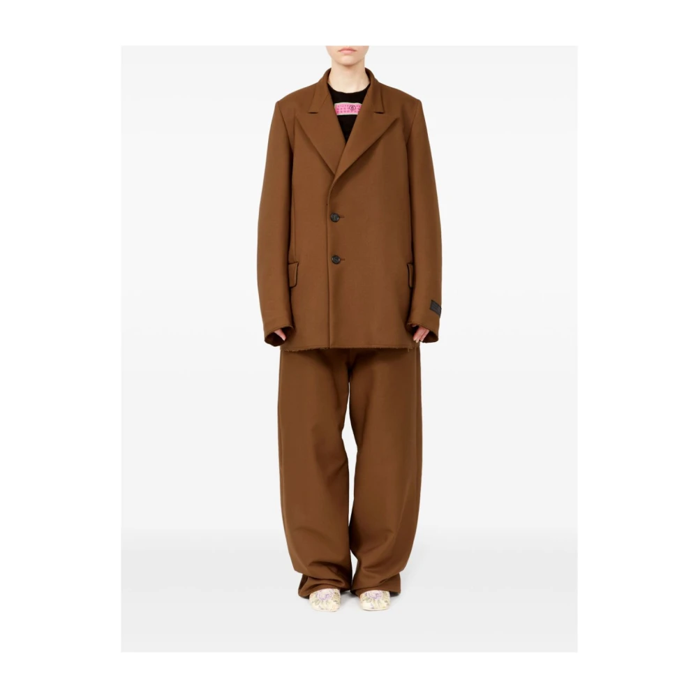 MM6 Maison Margiela Bruine Jassen met Logopatch Brown Dames