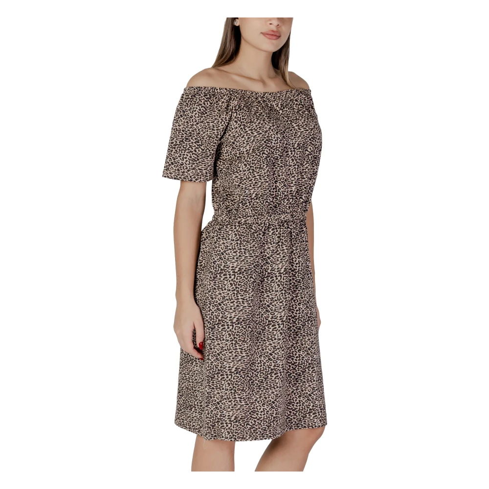 b.Young Luipaardprint Zomerjurk Beige Dames