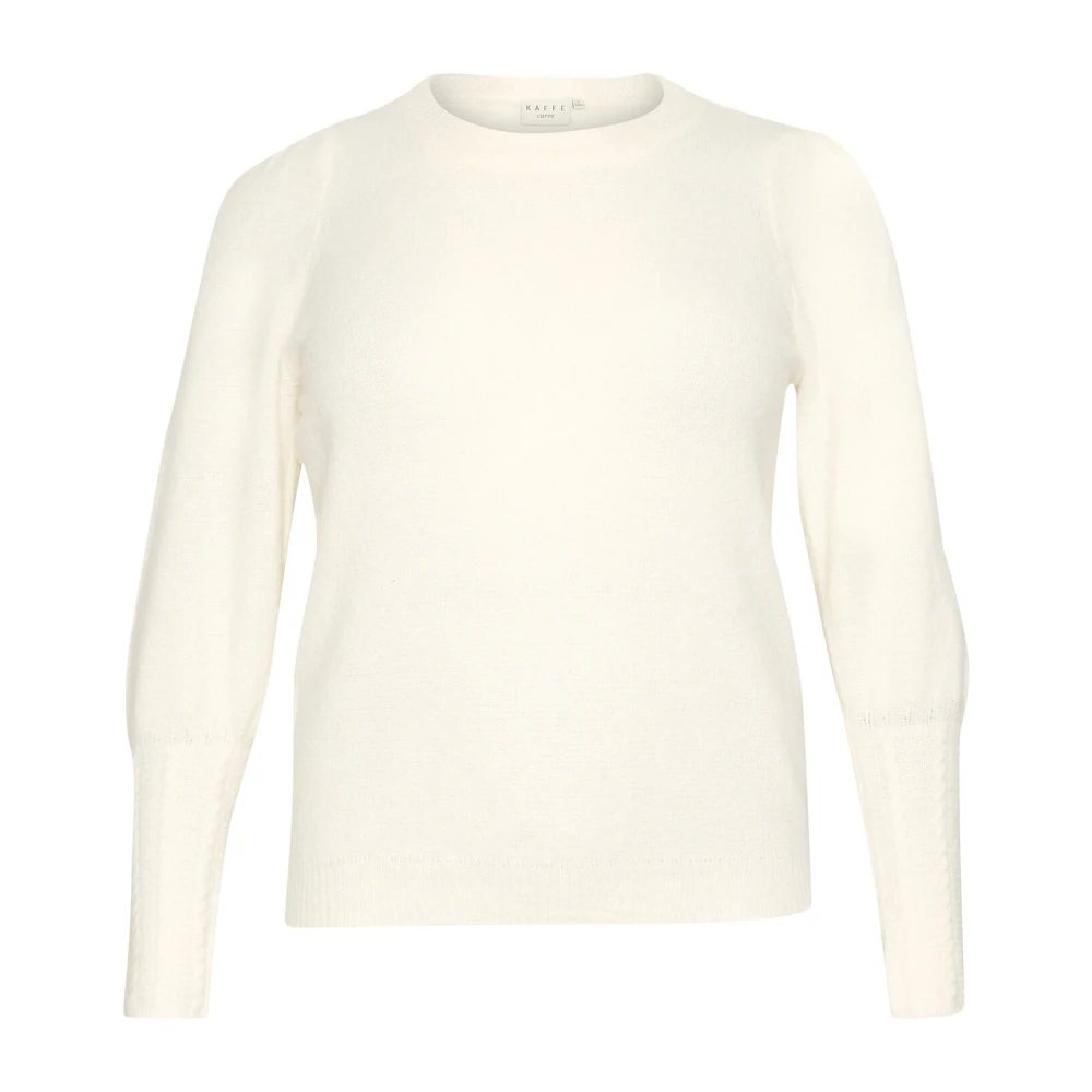 Kaffe Curve Zachte Gebreide Trui White Dames
