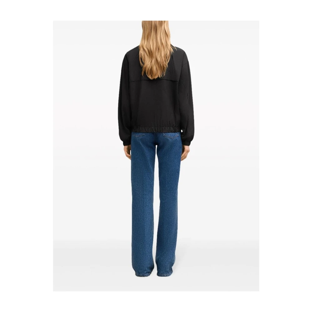 Ami Paris Winddichte Jas met Bedrukt Logo Black Heren