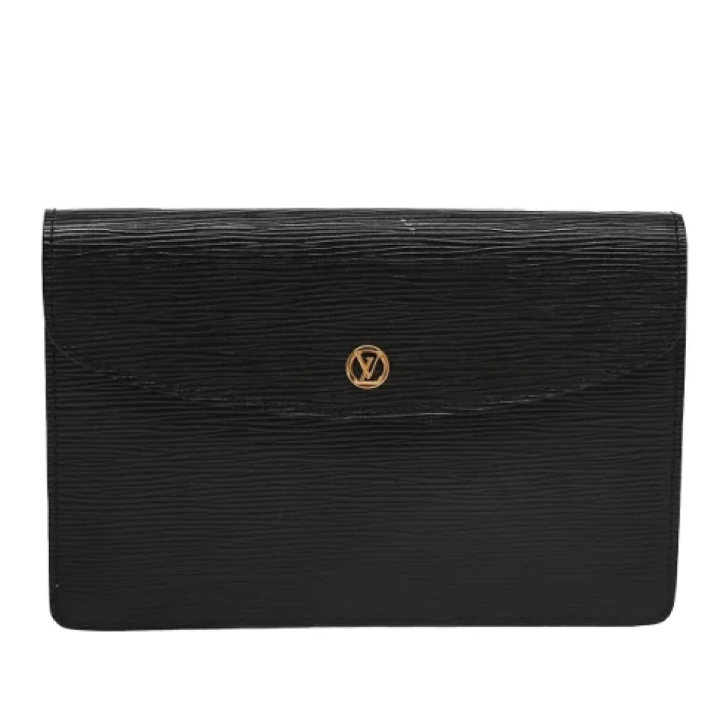 Louis Vuitton Vintage Pre-owned Leather clutches Black Dames