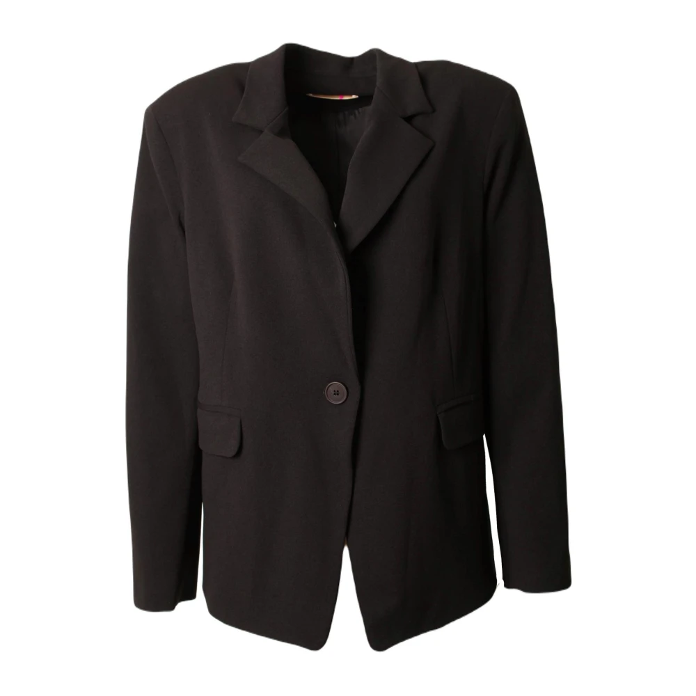 Amélie & Amélie Elegant Myosotis Zwart Blazer Black Dames