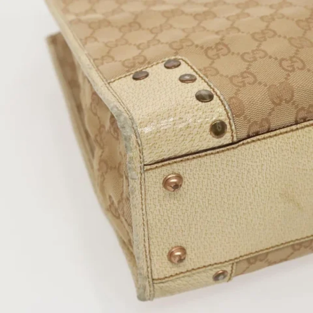 Gucci Vintage Pre-owned Canvas gucci-bags Beige Dames