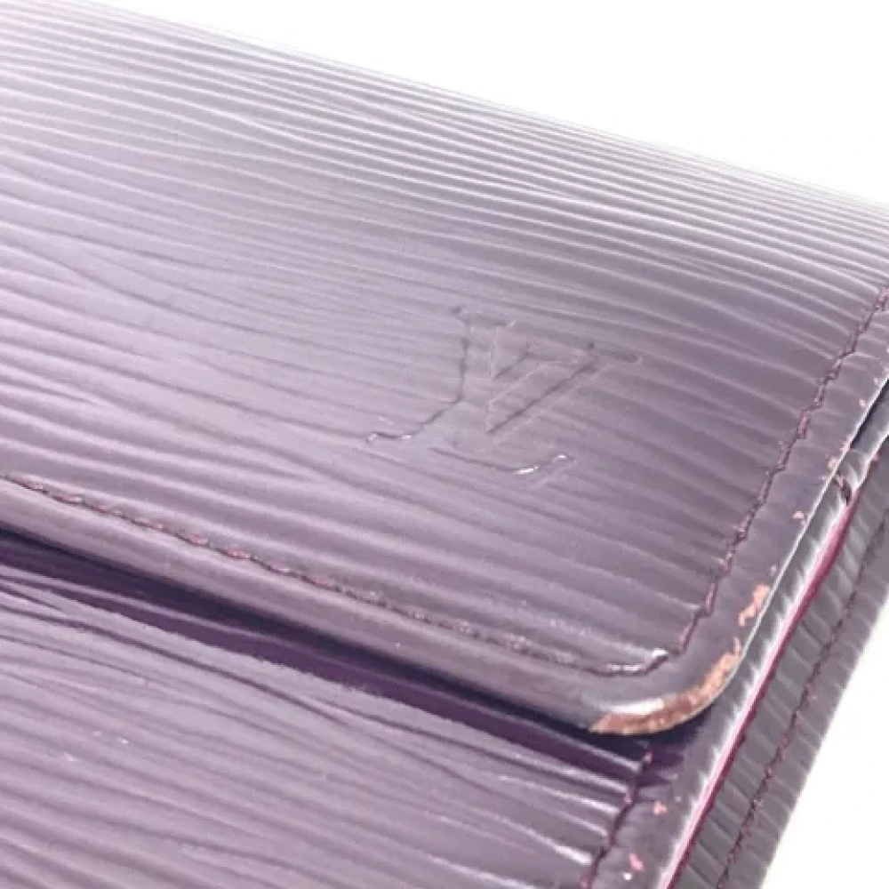 Louis Vuitton Vintage Pre-owned Leather wallets Purple Dames