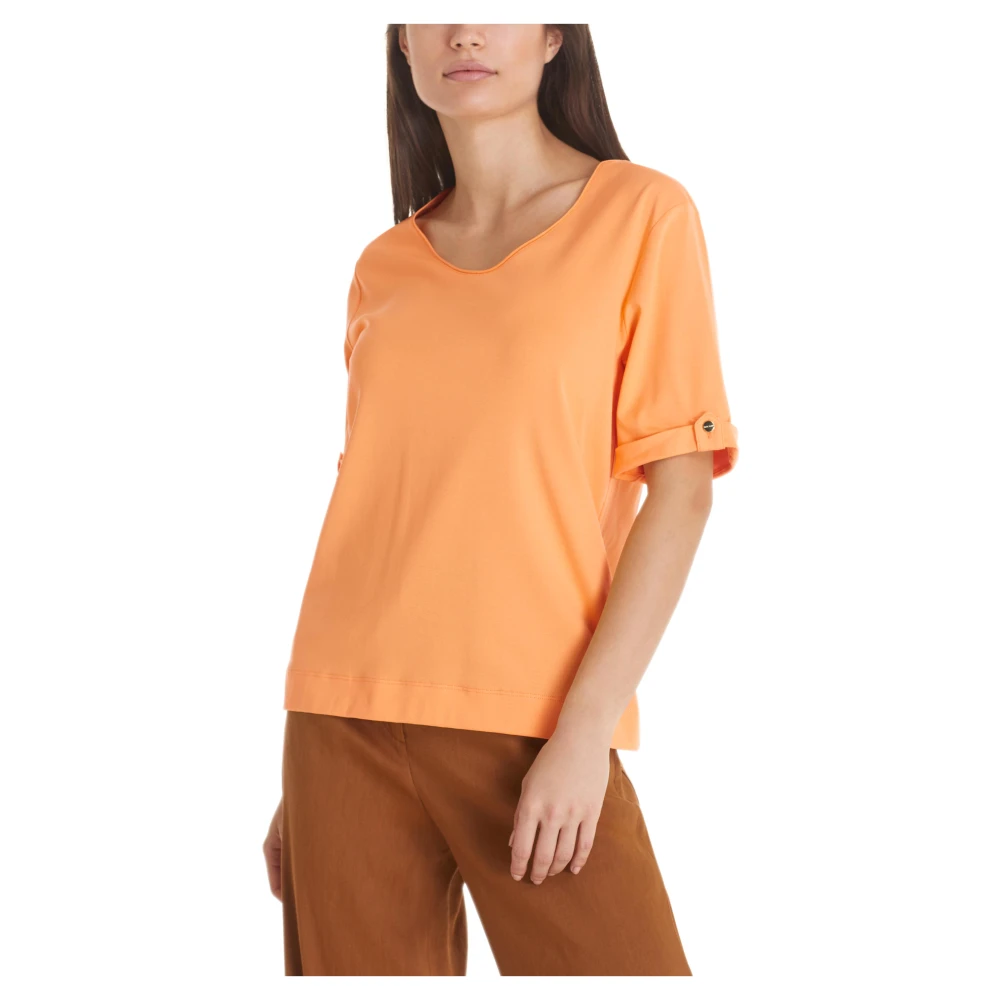 Marc Cain Comfortabele Stijlvolle T-Shirt Orange Dames