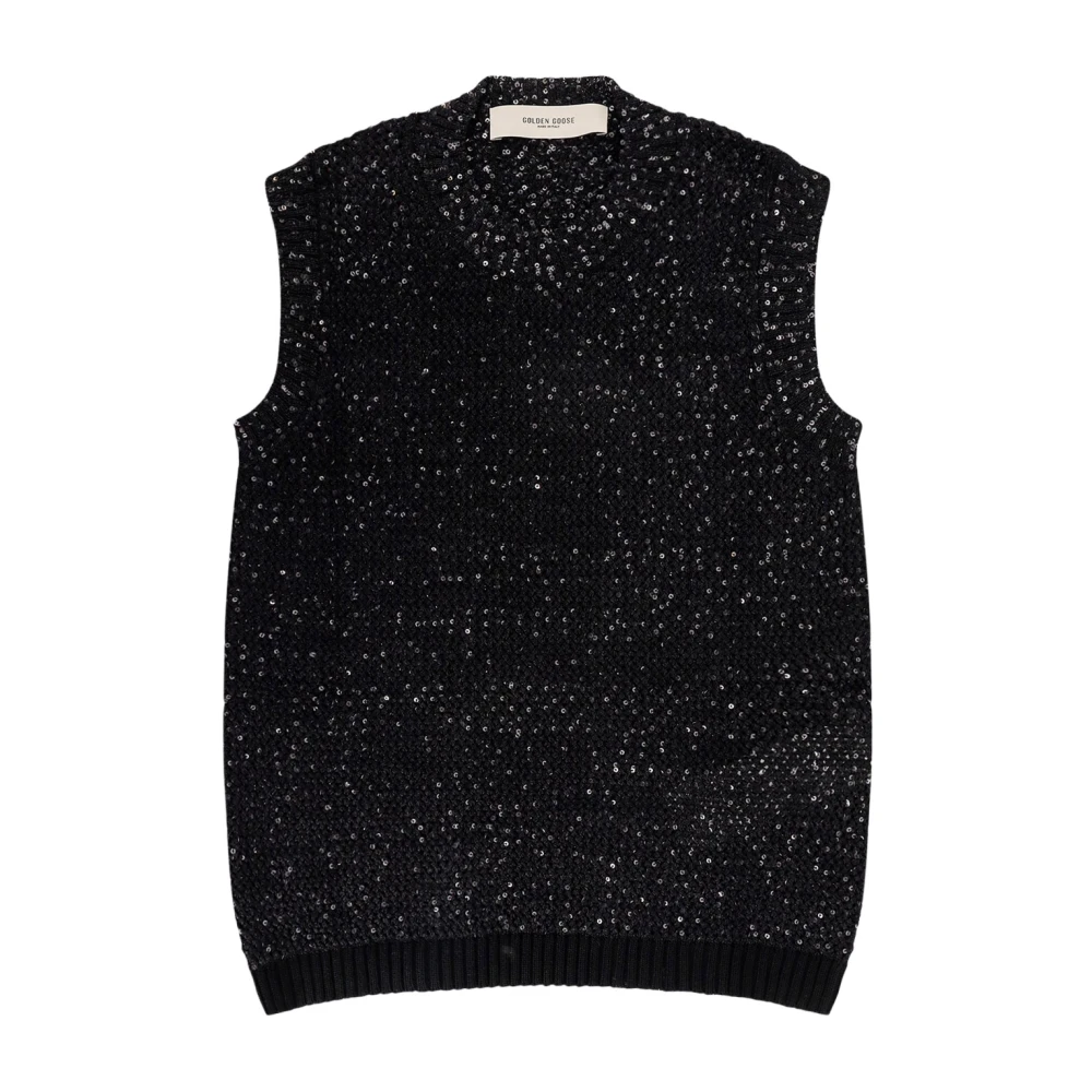 Golden Goose Women's Black Crewneck Jumper - Round-Neck Knitwear - S - Knitwear