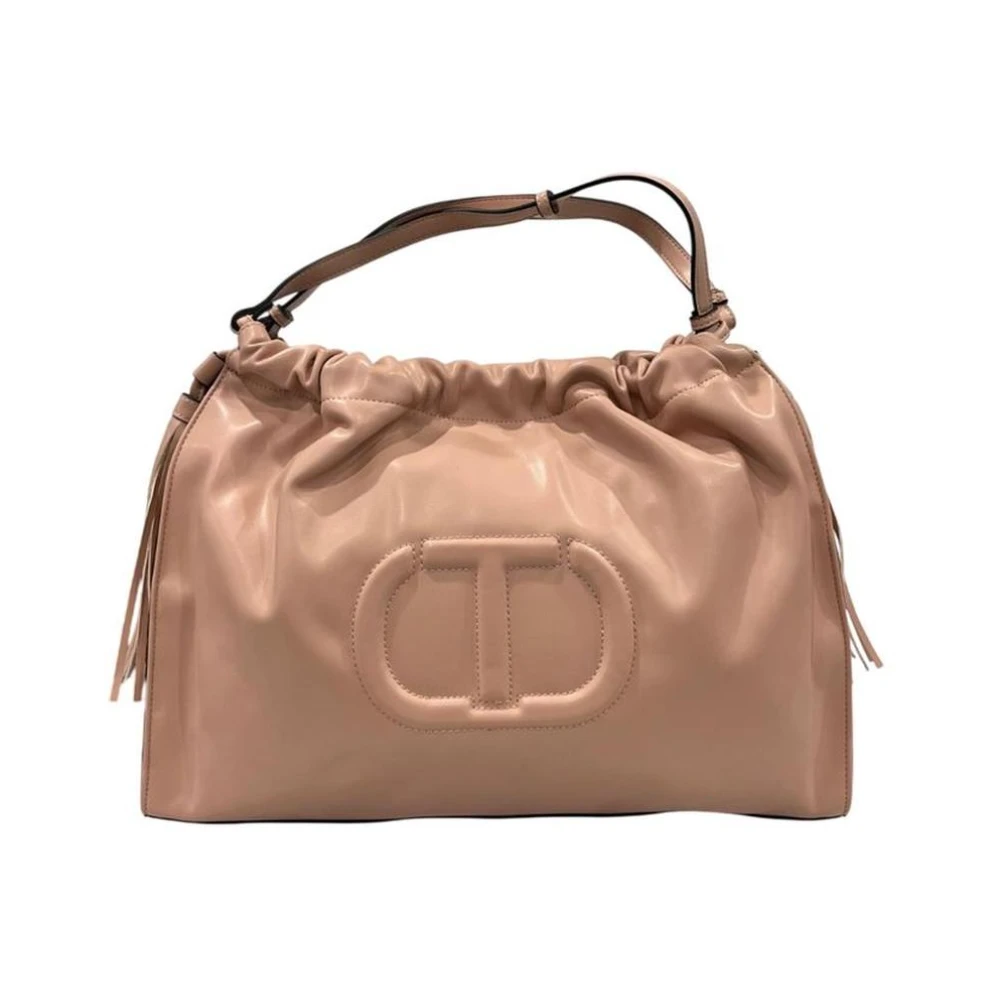 Twinset Women's Pink Polyethylene Clutch Bag With Design
