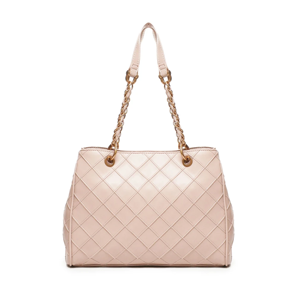 V73 Schoudertas met drie compartimenten en kettinghandvatten Beige Dames