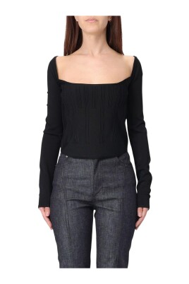 black-ribbed-square-neck-top