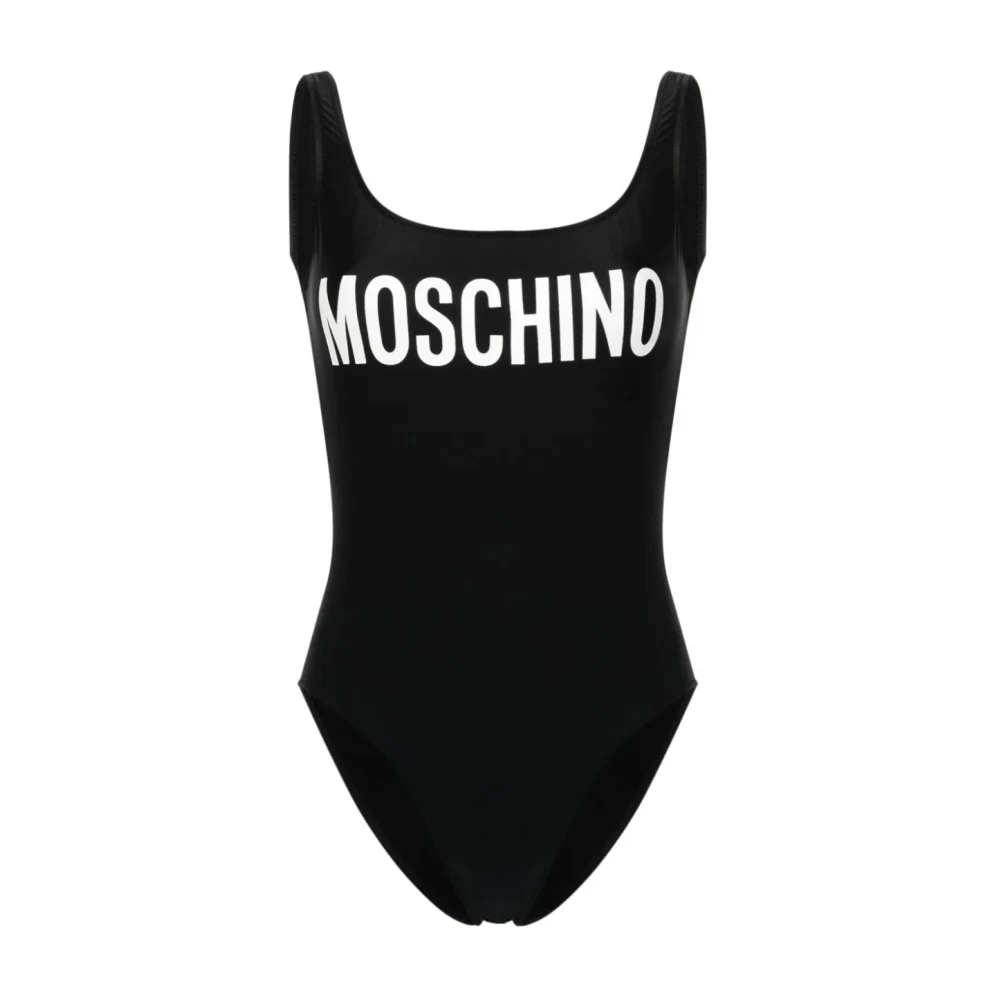 Moschino Zwart zee kleding met logo print Black Dames