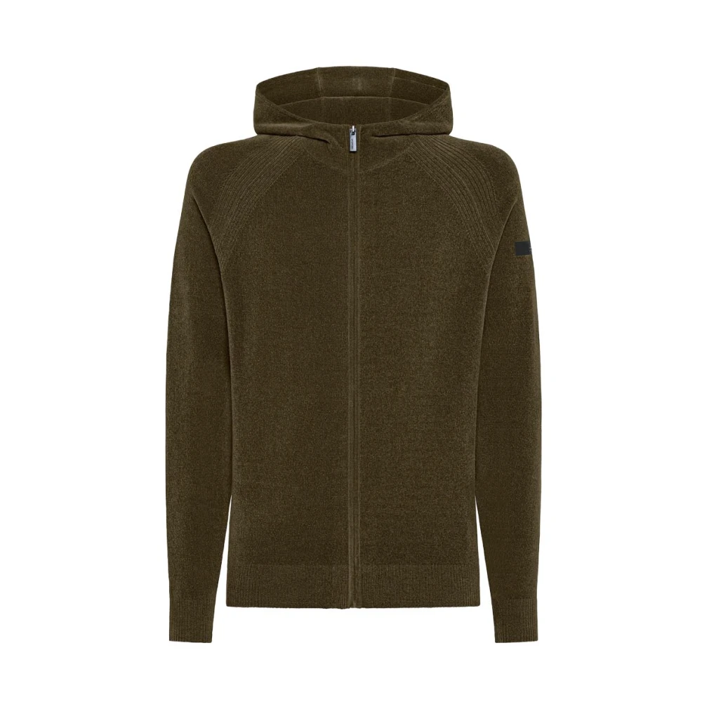 Rrd Men's Green Velvet Hood Zip Knit - Zip-Throughs - Xl - Sweatshirts & Hoodies