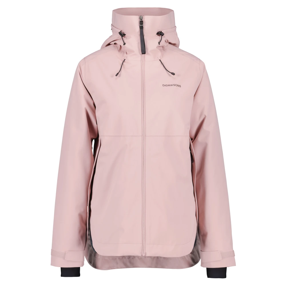 Didriksons Verstelbare Hooded Jacket met zakken Pink Dames