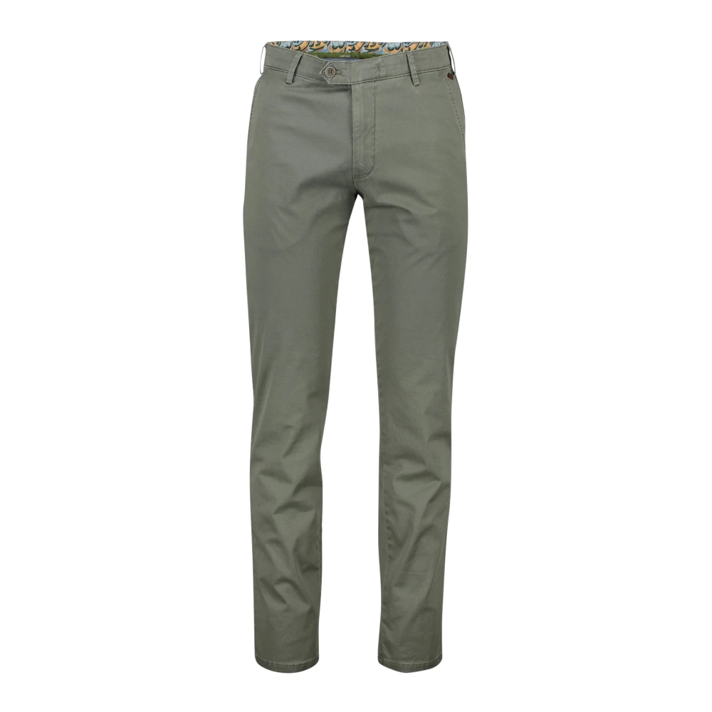 Meyer Groene Katoenen Broek NorHeren Fit Green Heren