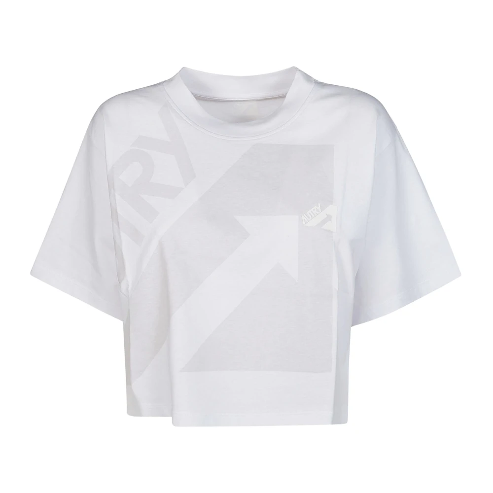 Autry Sporty Crop Tee White Dames