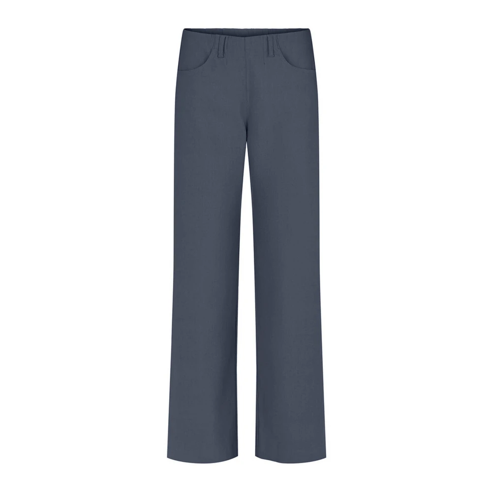 LauRie Wide Trousers Blue Dames
