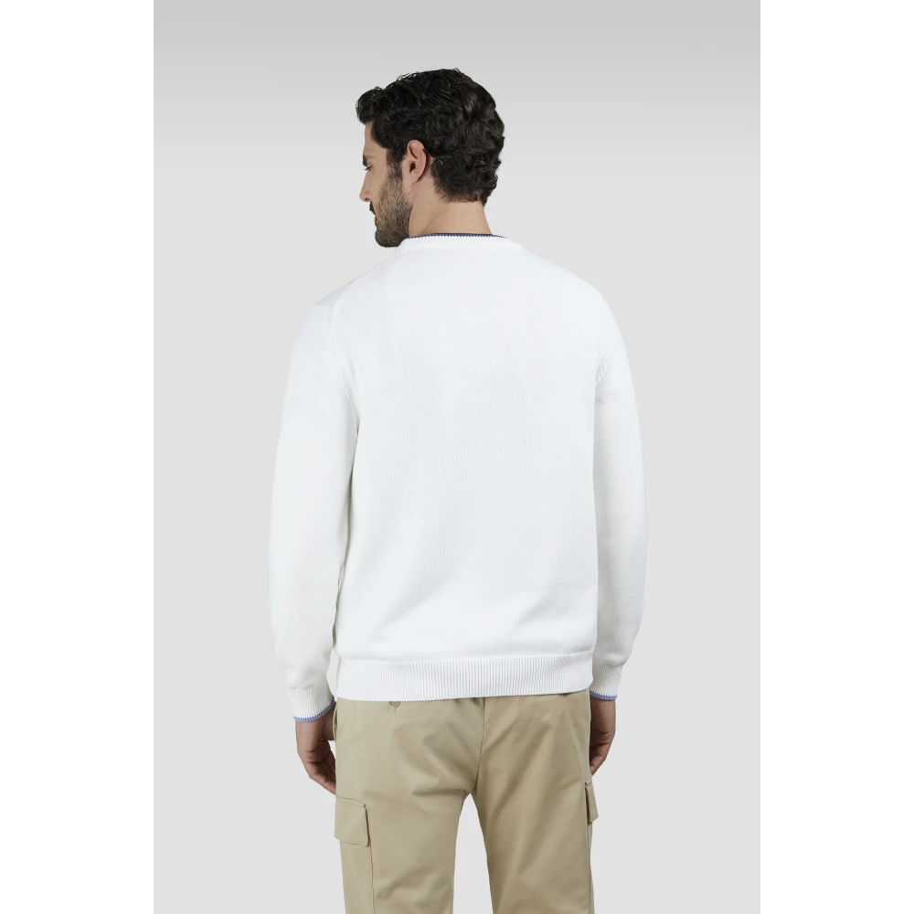 PAUL & SHARK Witte Gebreide Pullover Sweatshirt White Heren