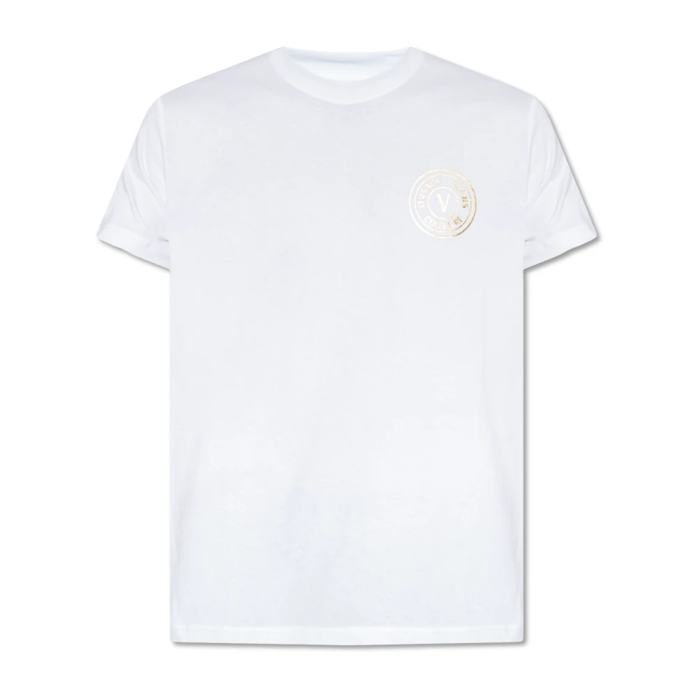 Versace Jeans Couture Grafische Print T-shirts en Polos White Heren