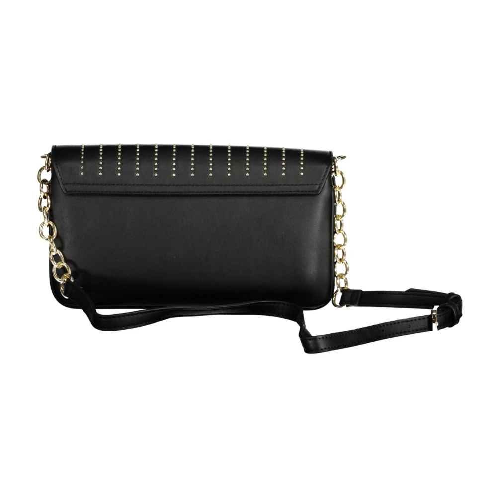 Valentino by Mario Valentino Zwarte Crossbody Tas met Ketting en Rits Black Dames