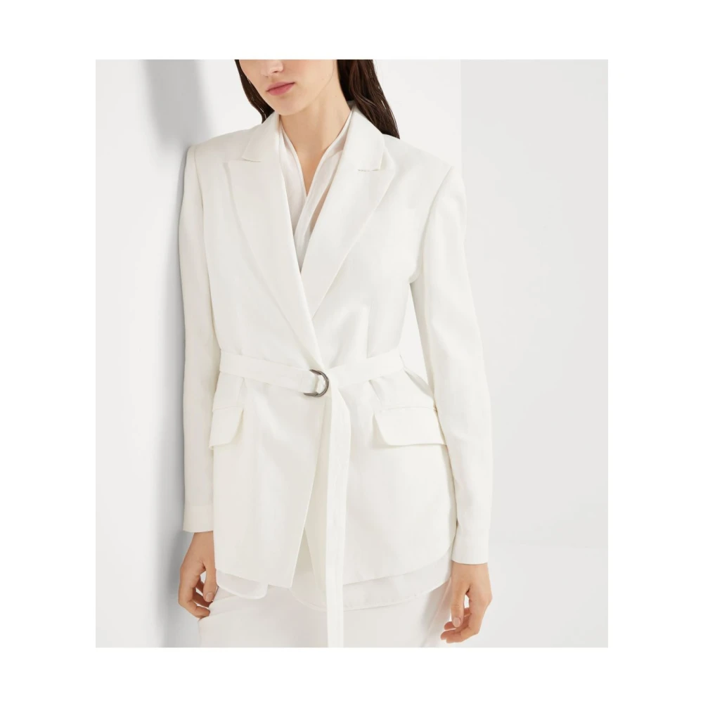 BRUNELLO CUCINELLI Witte jassen voor een stijlvolle look White Dames