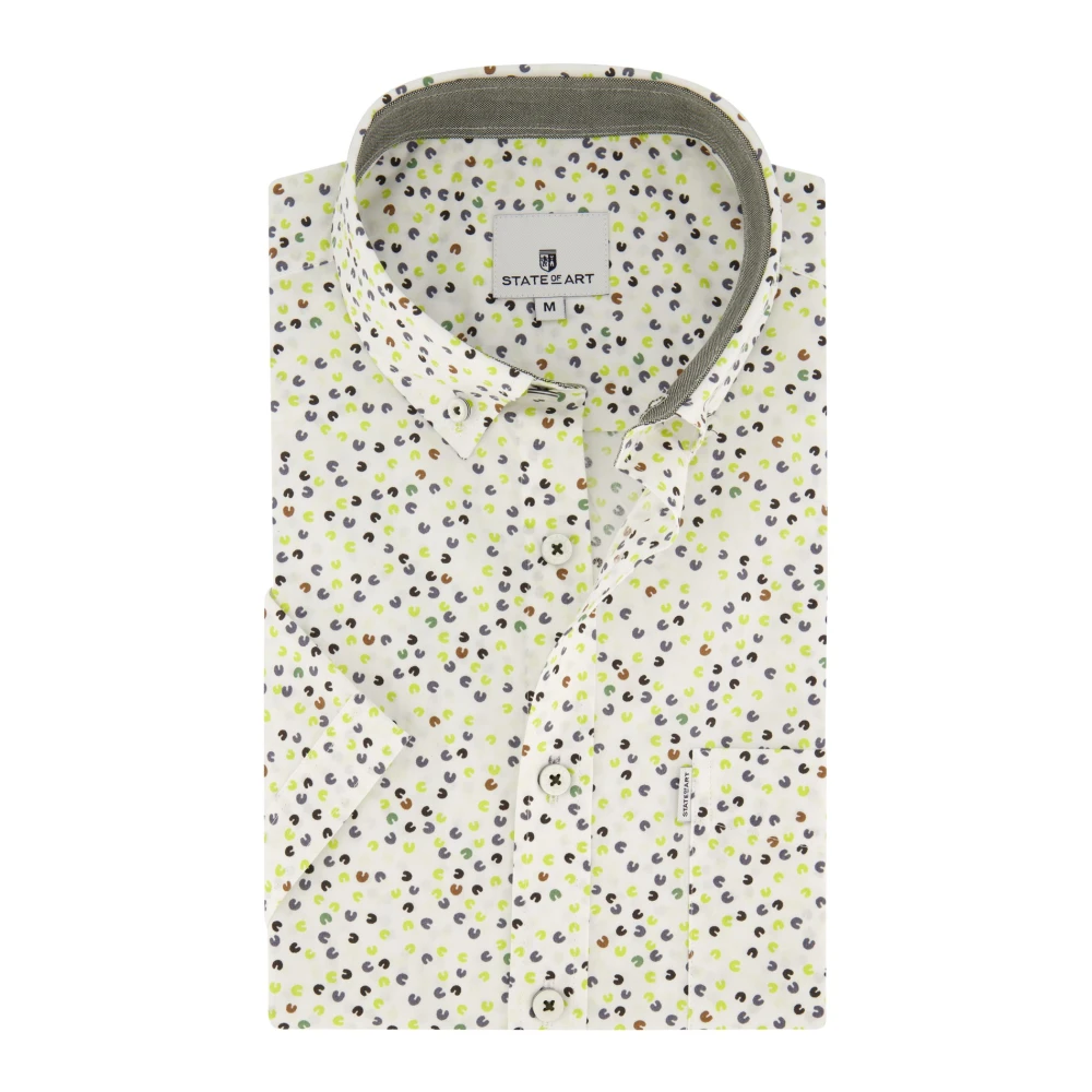 State of Art Casual korte mouw overhemd Green Heren