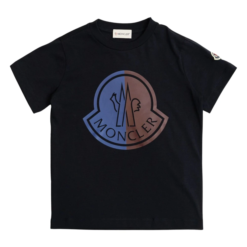 Moncler Boys Blue T-Shirts,, Logo T-Shirt Size 8 Y