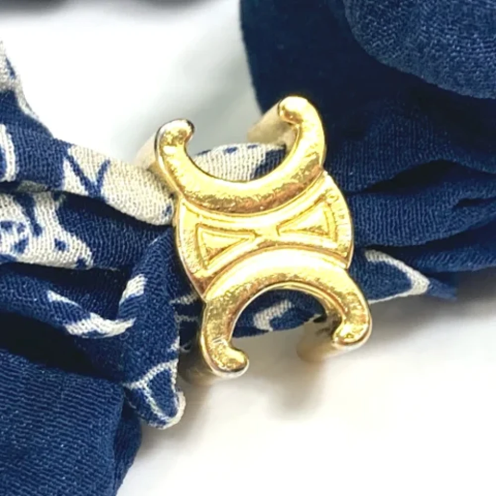 Celine Vintage Pre-owned Fabric hair-accessories Blue Dames