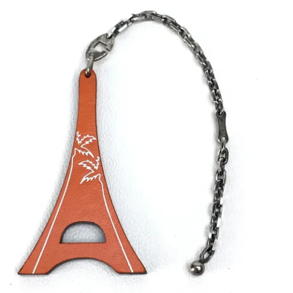 Hermès Vintage Pre-owned Leather key-holders Orange Unisex
