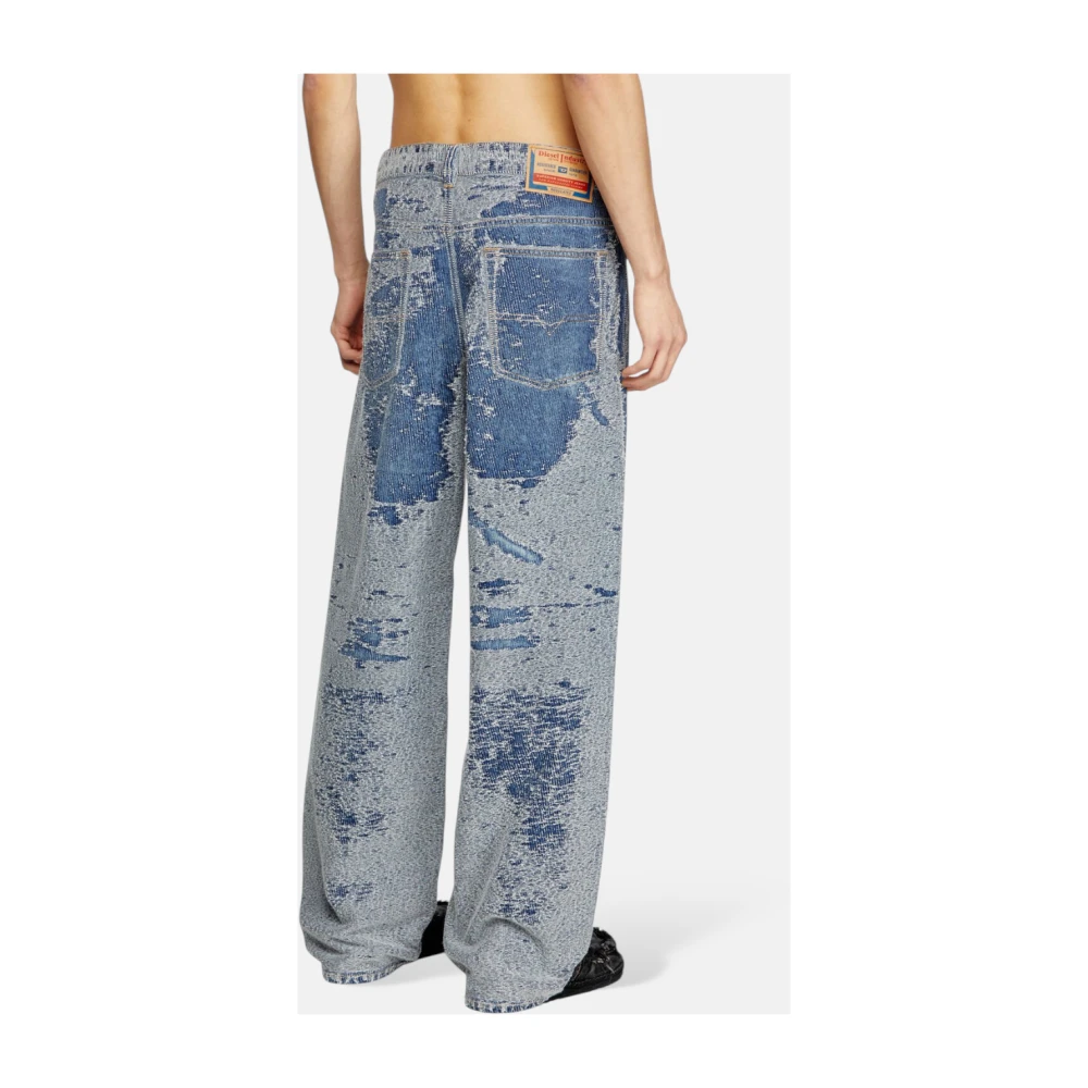 Diesel Relaxed-Fit jeans met unieke stijl Blue Heren