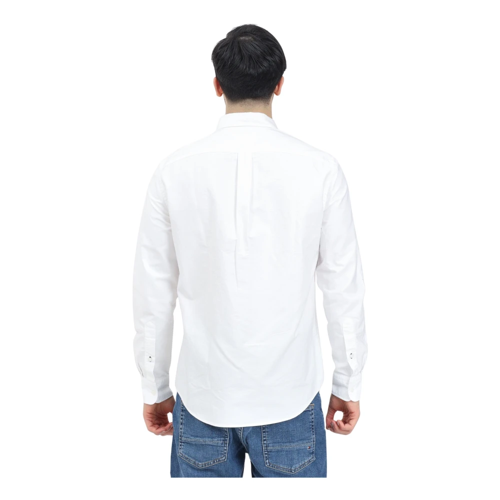 Tommy Hilfiger Witte Oxford Overhemd Lange Mouwen White Heren