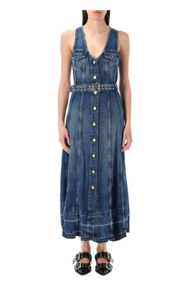 denim-v-neck-midi-kjole-med-baelte