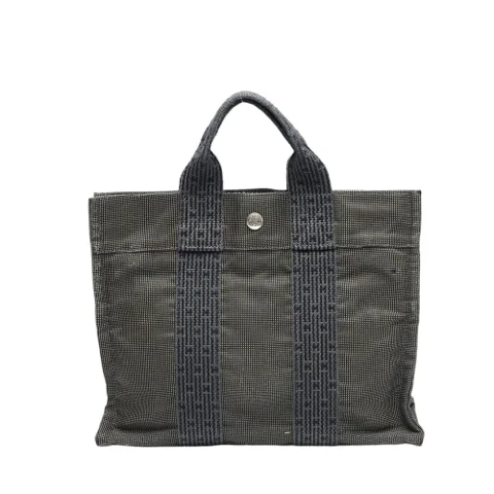 Hermès Vintage Pre-owned Canvas handbags Gray Dames
