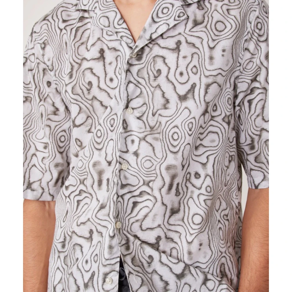 Officine Générale Korte mouwen microprint overhemd Multicolor Heren