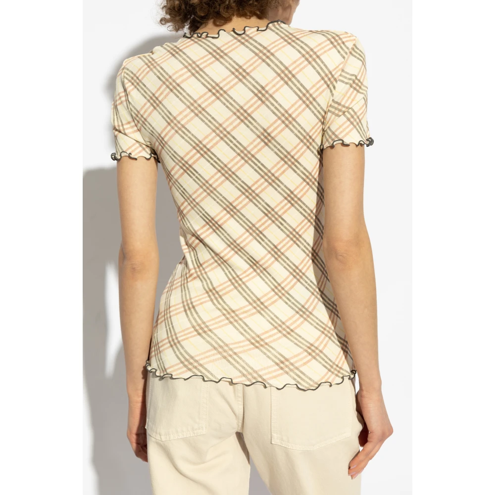 Burberry Top met ruitpatroon Beige Dames