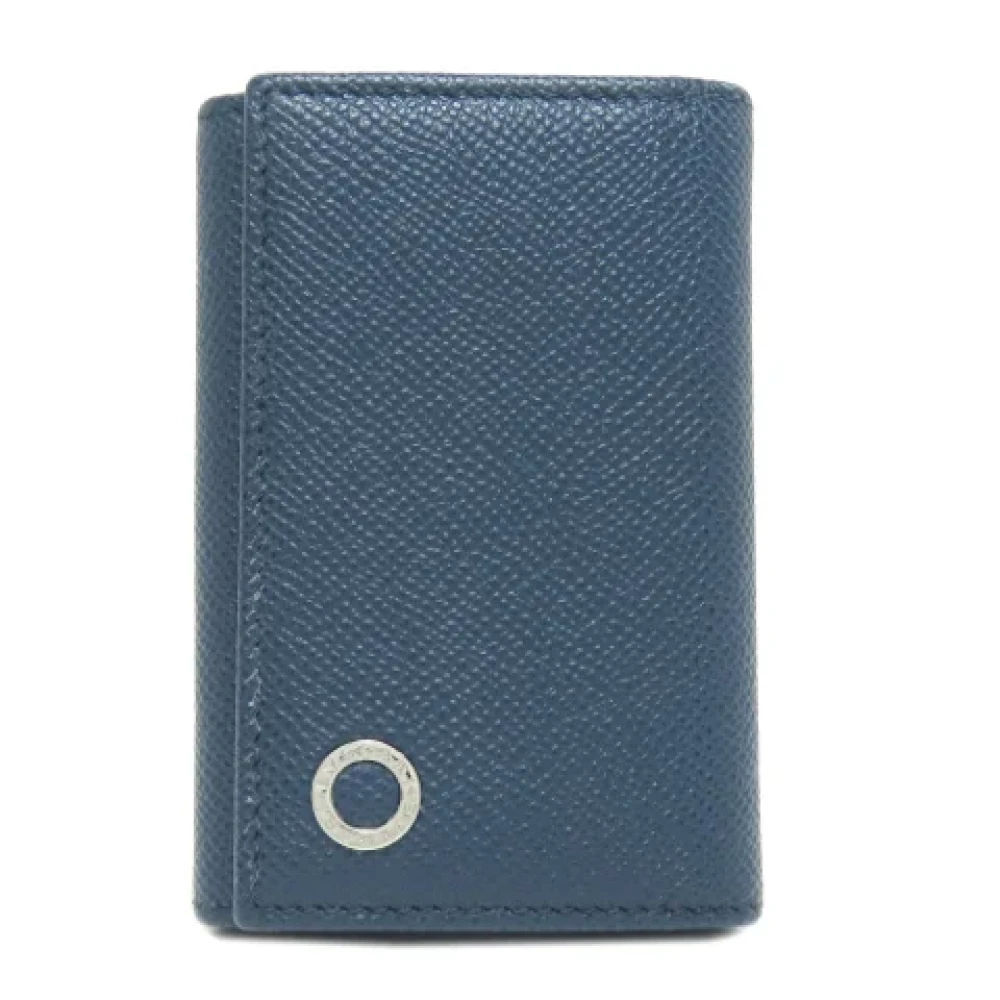 Bvlgari Vintage Pre-owned Leather key-holders Blue Heren
