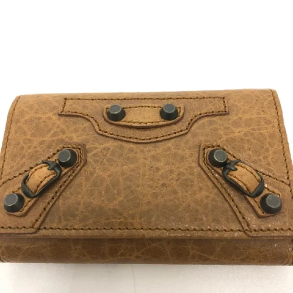 Balenciaga Vintage Pre-owned Leather key-holders Brown Dames