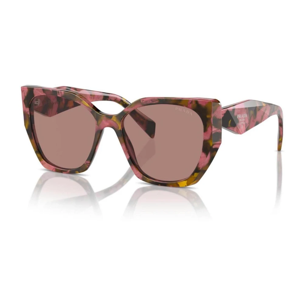 Prada Woman Sunglass PR 19ZS - Frame color: Tortoise Cognac Begonia, Lens color: Light Brown - Image 3