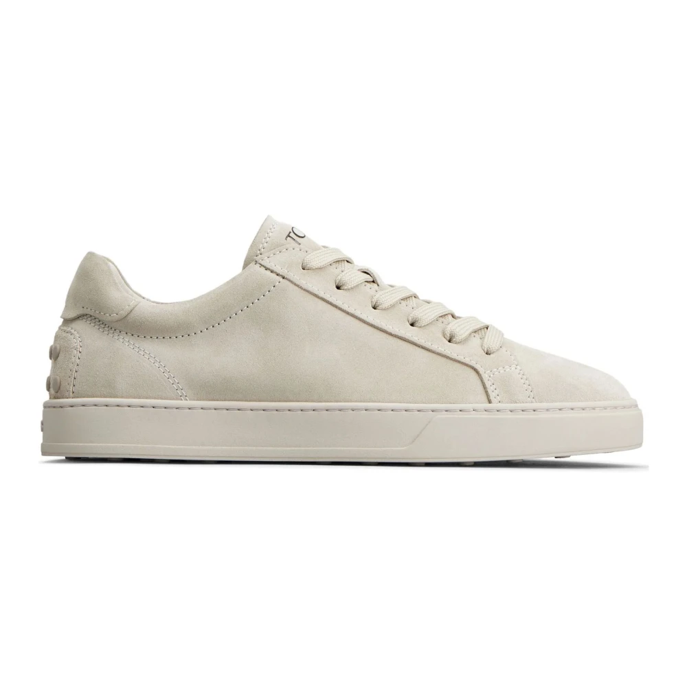 Tod’s Suède Sneakers met Rubberen Zool Heren Schoenen Beige