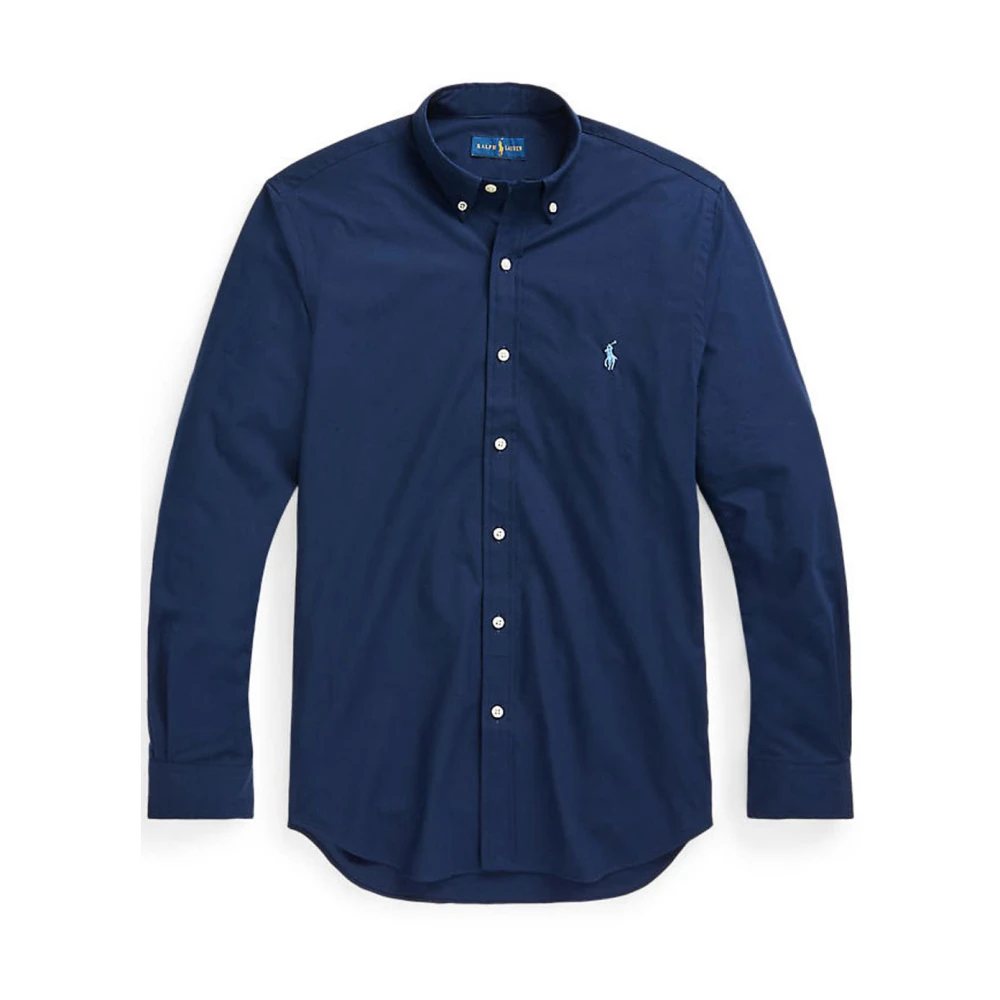 Polo Ralph Lauren Stretch Poplin Polo Skjorta Blue, Herr