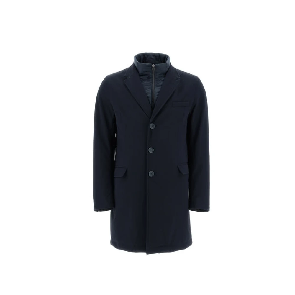 Herno Men's Blue Coat - Single-Breasted Coats - 3XL - Coats